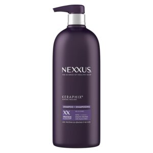 Nexxus Keraphix Shampoo With ProteinFusion for Damaged Hair Keratin Protein, Black Rice, Silicone-Free 33.8 oz