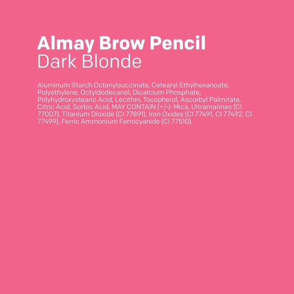 Almay Eyebrow Pencil with Spoolie Brush, Easy to Achieve Brows, Hypoallergenic, 801 Dark Blonde