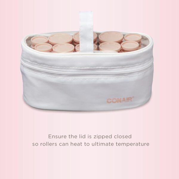 Conair Instant Heat Compact Hot Rollers for Long, Medium, and All Hair - Hair Curler - Hair Roller Clips Included - 1 1/4-inch, 1-inch, and 3/4-inch Rollers