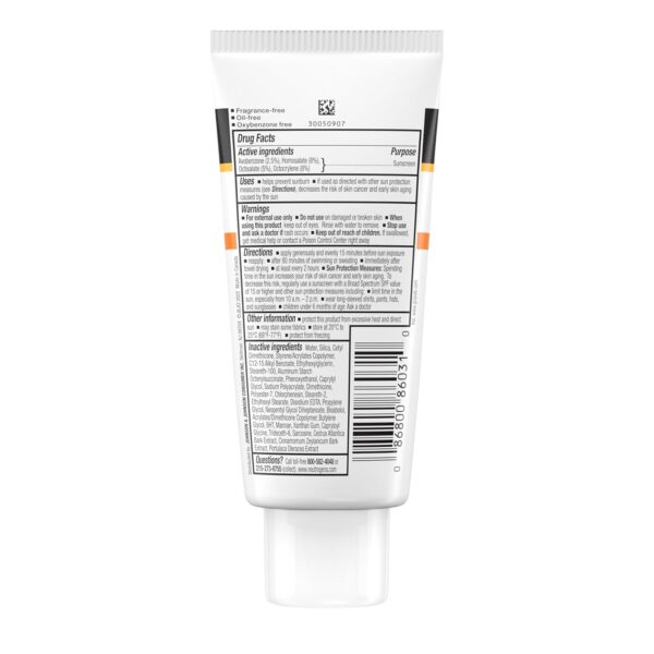 Neutrogena Clear Face Sunscreen Lotion for Acne-Prone Skin, Broad Spectrum SPF 30 Facial Sunscreen for Oily Skin, Fragrance- & Oxybenzone-Free Water Resistant, 3 fl. oz