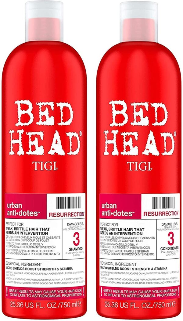 71SUeFDYyNL._SL1500_.jpg Bed Head by TIGI Urban Antidotes Resurrection Shampoo and Conditioner for Damaged Hair 25.36 fl oz 2 count