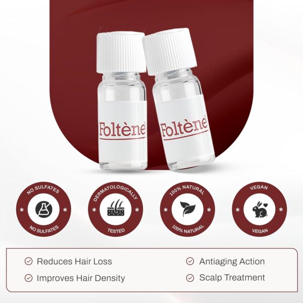 FOLTENE Scalp & Hair Treatment for Men – Revitalizing Formula to Strengthen, Restore Fullness, and Reduce Thinning – Advanced Care for Healthier, Thicker Strands (24 Vials)