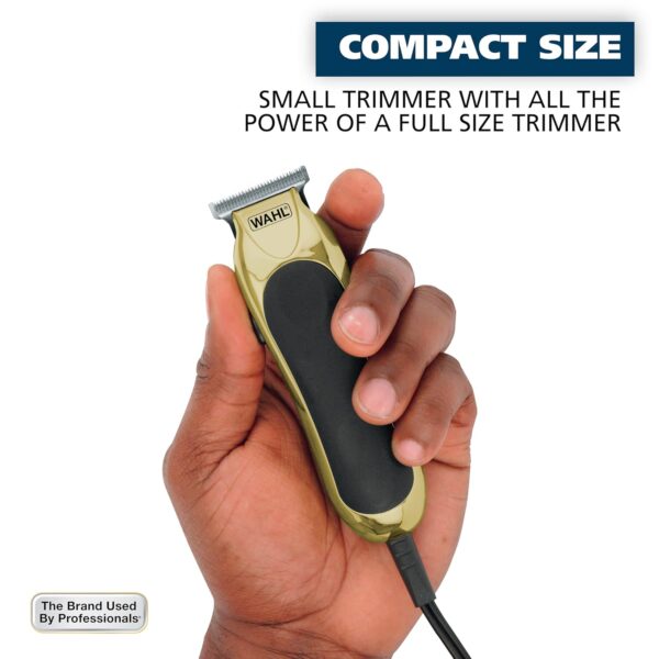 Wahl T-Pro Corded Compact Men's Beard Trimmer with Diamond Finished T Blade for Bump Free Precision Outlining, Detailing, and Trimming - Model 9307-300