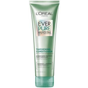 L'Oreal Paris Thickening Sulfate Free Conditioner, Thickens + Strengthens Thin, Fragile Hair, Hair Care with Rosemary Leaf, EverPure, 8.5 Fl Oz (Packaging May Vary)