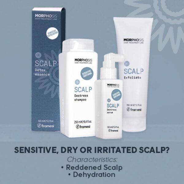 FRAMESI Morphosis Scalp Destress Serum, 3.4 fl oz, Soothing Leave In Scalp Treatment for Sensitive Scalps