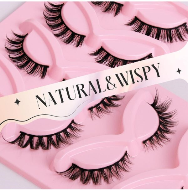 Russian Strip False Eyelashes Thick Volume 12mm Wispy Faux Mink Lashes 8D Volume Long Cat Eye Lashes Dramatic (Cat Eye L11)