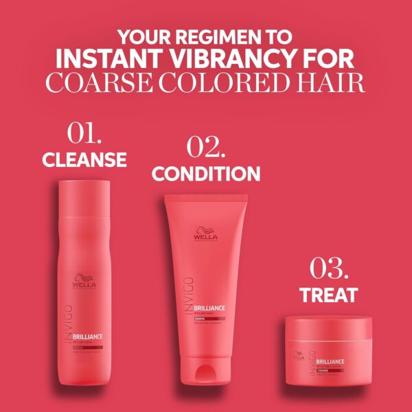 Wella Professionals Invigo Brilliance Hair Mask for Coarse Colored Hair| Conditioning Treatment| Color Vibrancy Mask