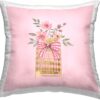 Stupell Industries Perfume Bouquet Florals Design by Nan Indoor Printed Throw Pillow, 18 x 7 x 18, Pink