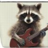 Linen Makeup Bag For Women, Waterproof Travel Cosmetic Organizer Lightweight Zipper Travel Toiletry Bag Organizer Funny Raccoon Makeup Brushes Storage Bag