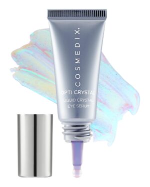 COSMEDIX Under Eye Serum for Dark Circles & Puffiness, Opti Crystal - Lifting & Firming Liquid Serum for Fine Lines & Wrinkles - Brightening, Moisturizing, & Hydrating Anti Aging Eye Puffy Bags Serum