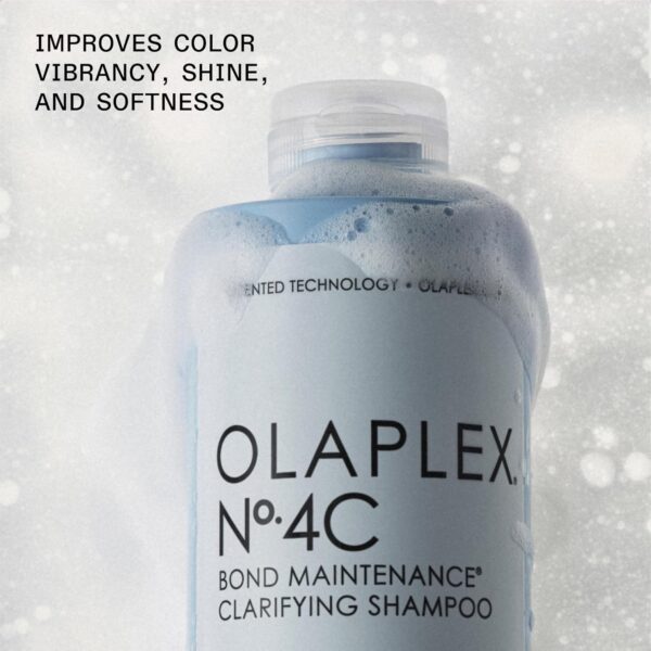 Olaplex No. 4C Bond Maintenance Clarifying Shampoo, Deep Cleans, Softens, Restores Shine, & Clarity, For All Hair Types Experiencing Product Buildup or Excess Oil, 8.5 fl oz