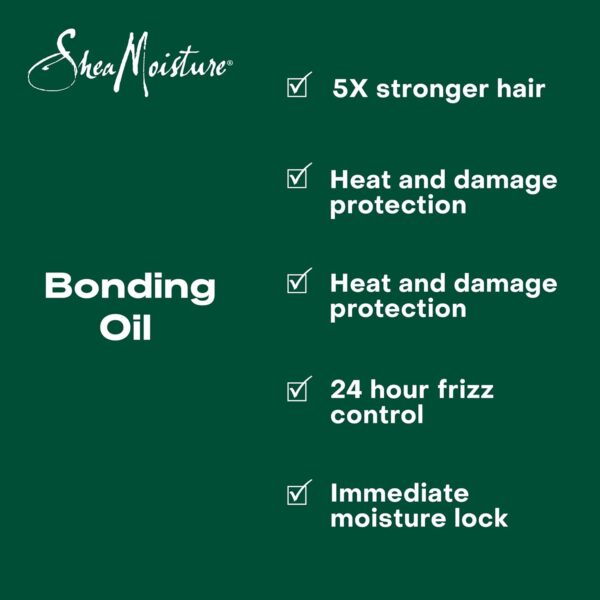 SheaMoisture Bonding Oil Amla Oil to Protect, Strengthen and Smooth Hair with Amla Oil and Fair-Trade Shea Butter with 5X Strength and 24-Hour Frizz & Humidity Control 3.3fl oz