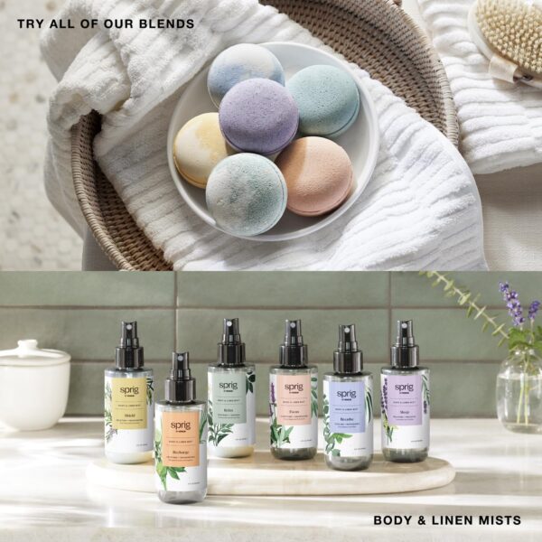 Sprig by Kohler Bath Bomb Gift Set, Hypoallergenic, Made with Natural Botanicals & Premium Skincare Ingredients (Shea Butter, Coconut Oil, & Kaolin Clay) - 6 Pack