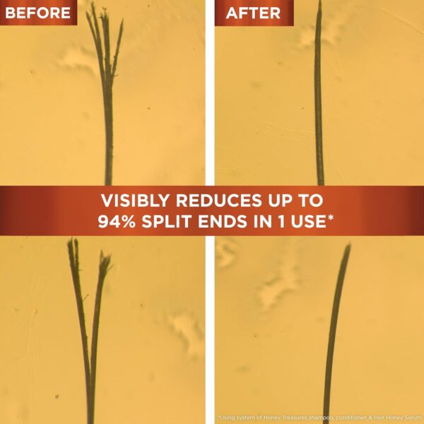 Garnier Whole Blends Honey Treasures Repairing Shampoo, for Dry, Damaged Hair, 22 Fl Oz, 2 Count (Packaging May Vary)