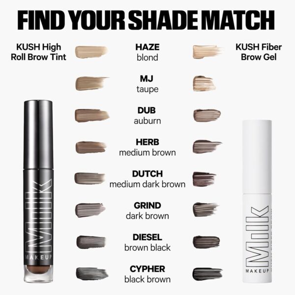 Milk Makeup KUSH High Roll Defining & Volumizing Longwear Tubing Brow Tint - Up to 24-Hour Wear - Vegan, Cruelty Free