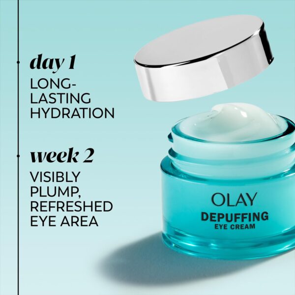 Olay Hyaluronic + Peptide 24 Gel Eye Cream, Fragrance-Free, 0.5oz (15 mL)