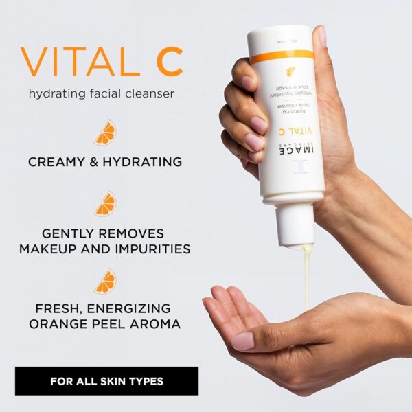 IMAGE Skincare, VITAL C Hydrating Facial Cleanser, Gentle Face Wash with Vitamin C, E and A