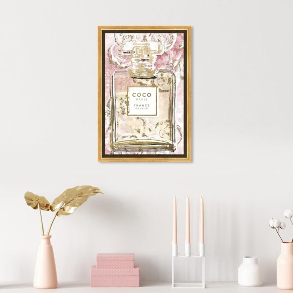 The Oliver Gal Artist Co. Fashion and Glam Wall Art Framed Canvas Prints 'Floral French Perfume' Perfumes