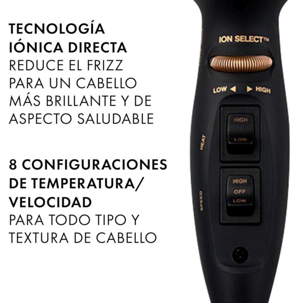 Hot Tools Pro Artist Black Gold 2100 Turbo Ceramic + Ionic Hair Dryer | Fast Dry, Lightweight