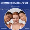 Trilipiderm Triple Vitamin C Serum W/Hyaluronic Acid & Encapsulating Gold, Skin Firming Moisturizer for Anti Aging Skincare Routine, Minimizes Fine Lines, Boost Collagen & Evens Skin Tone