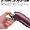 Andis Professional UltraEdge Super 2-Speed Detachable Blade Dog/Pet Clipper, Rotary Motor with Shatter-Proof Housing, Runs Calm & Silent, 14-Inch Cord, for All Dog Coats & Breeds, 120 Volts, Burgundy