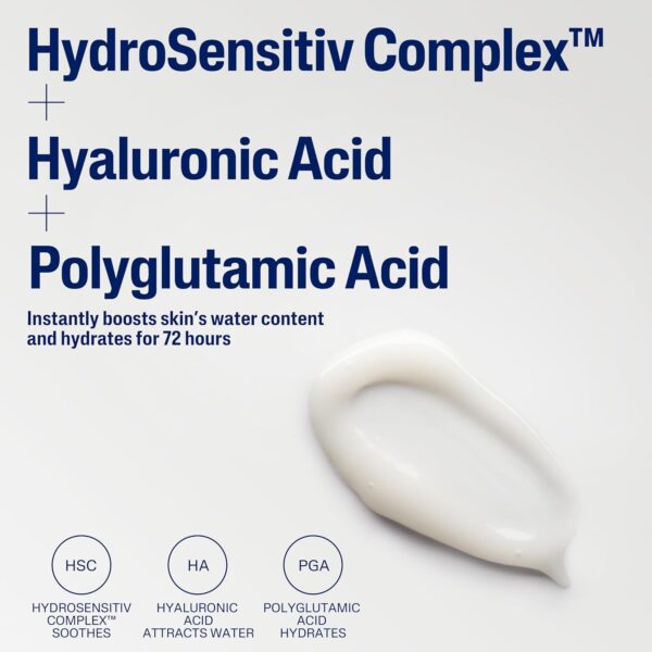 Cetaphil Deep Hydration Skin Restoring Water Gel with Hyaluronic and Polyglutamic Acid, Face Moisturizer, 72 Hour Hydration, For Dry, Dehydrated Sensitive Skin, Fragrance Free, 1.7 oz, Fragrance Free