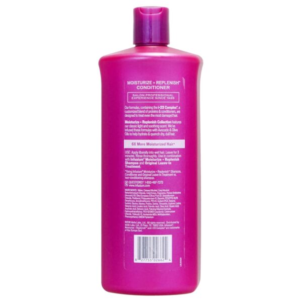 Infusium Moisturize and Replenish Conditioner - Hair Conditioner for Dry Hair - With Avocado and Olive Oils - Conditioner for Women - 1 L