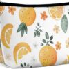 Toiletry Bag for Women Oranges And Lemons Cosmetic Bag Portable Capacity Travel Makeup Bags with Zipper Lightweight Cute Beauty Makeup Organizer for Traveling, Accessories, Essentials