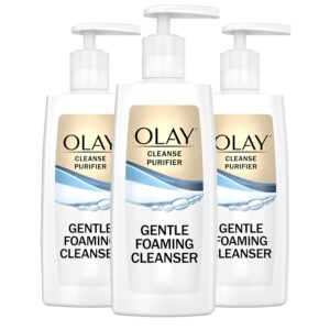 Olay Cleanse Gentle Foaming Face Cleanser for Sensitive Skin, Fragrance Free, 6.7 Fl Oz (Pack of 3)