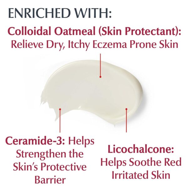Eucerin Eczema Relief Cream, Full Body Lotion, Moisturizing Eczema Cream with Colloidal Oatmeal (Skin Protectant) and Ceramide 3, 8 Oz Tube