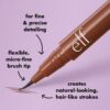 e.l.f. Holy Strokes Micro-Fine Brow Pen, Liquid Waterproof Eyebrow Makeup For Detailing & Adding Dimension, Vegan & Cruelty-Free, Deep Brown