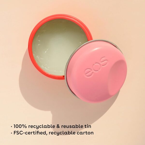 eos Plant-Based Vegan Lip Salve - Strawberry Sorbet, 100% Natural Formula, Made with Upcycled Olive Squalane, Cruelty-Free Lip Balm, 0.42 oz