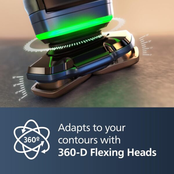 Philips Norelco Shaver Series 9000 Space Grade Edition, Wet & Dry Electric Shaver, with Lift & Cut Shaving System, Pop-up Trimmer, Cleaning Pod & 3 Cartridges, Charge Stand & Travel Case, S9979/92