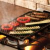 Lodge Reversible Cast Iron Grill/Griddle – 9.5 x 16.75 Inch Pre-Seasoned Cooking Surface – Flat & Ribbed Sides – Use on Stove, Grill, or Campfire – Made in the USA – Heavy-Duty, Black