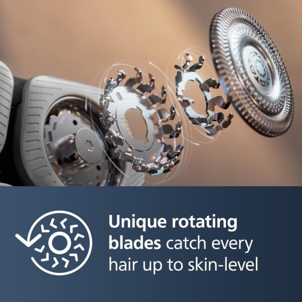 Philips Norelco Shaver Series 9000 Space Grade Edition, Wet & Dry Electric Shaver, with Lift & Cut Shaving System, Pop-up Trimmer, Cleaning Pod & 3 Cartridges, Charge Stand & Travel Case, S9979/92