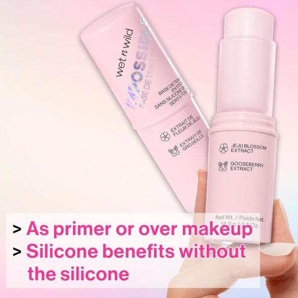 wet n wild Impossible Primer Stick, Enriched with Gooseberry & Jeju Blossom for a Brightening Durable Makeup Base, Vegan & Cruelty-Free