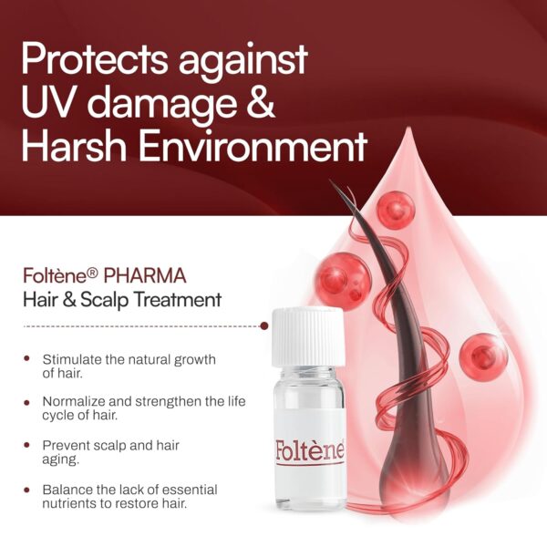 FOLTENE Scalp & Hair Treatment for Men – Revitalizing Formula to Strengthen, Restore Fullness, and Reduce Thinning – Advanced Care for Healthier, Thicker Strands (24 Vials)