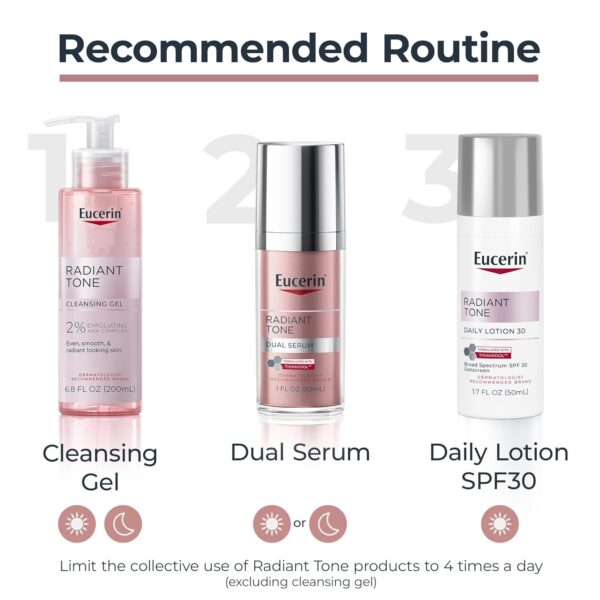 71bhYO9rlKL._SL1500_.jpg Eucerin Radiant Tone Dual Serum Dark Spot Corrector, Dark Spot Serum with Thiamidol and Hyaluronic Acid, Helps Visibly Reduce the Look of Persistent Dark Spots, 1 Fl Oz Bottle