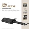 GHD Wave Triple Barrel Hair Waver, Black, Professional Ceramic Styling Tool for Beach Waves, 1.3 Inch Barrels, 365°F Temperature Control