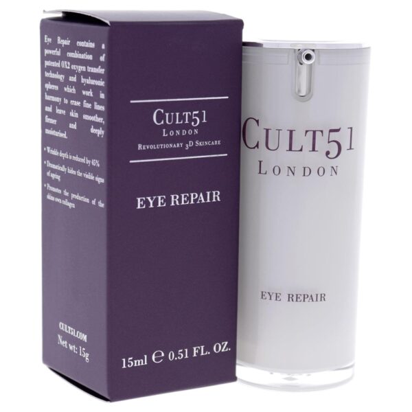 Cult51 Eye Repair Cream - Intensely Hydrating Treatment - Prevents, Reduces Signs Of Aging And Visible Wrinkles - Brightens And Hydrates Under Eye Area - Renewing Care Restores Your Skin - 0.51 Oz
