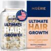 Moerie Ultimate Hair Boost Supplement for Women & Men - Hair, Skin, Nails Vitamins with Biotin & Minerals for Hair Health - Thicker Hair - 60 Capsules