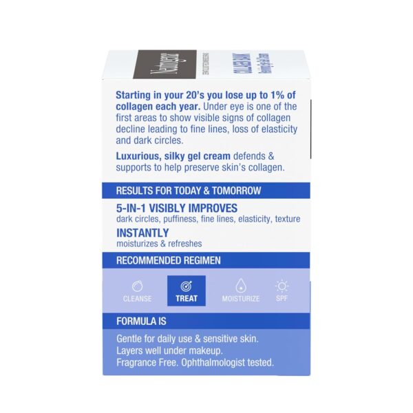 NEUTROGENA Collagen Bank Reviving Eye Cream, Under Eye Cream, Helps Preserve Collagen, Visibly Improves Dark Circles, Puffiness, Fine Lines, Texture, Fragrance Free, with Peptides 0.5 oz