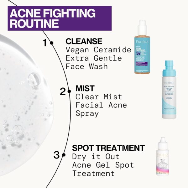Pacifica Acne Spot Treatment & Pimple Cream – Dry It Out Gel with 2% Salicylic Acid, Witch Hazel, Niacinamide – Dries Blemishes Overnight, Fights Breakouts & Redness, For Teens & Adults, Vegan Clean