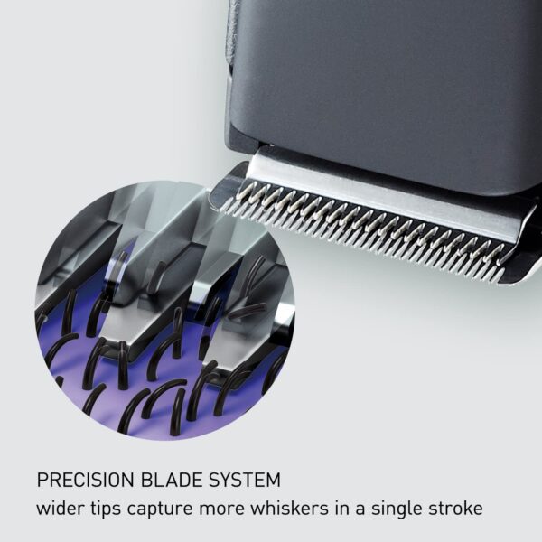 Panasonic Long Beard Trimmer for Men, 58 Length Settings and 4 Attachments for Cutting and Detailing, Cordless or Corded Operation – ER-GB96-K (Black)