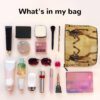 Linen Makeup Bag For Women, Waterproof Travel Cosmetic Organizer Lightweight Zipper Travel Toiletry Bag Organizer Ancient Egyptian Makeup Brushes Storage Bag