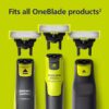 Philips Norelco OneBlade 360 Blades, Genuine Replacement Blades for OneBlade Electric Shaver and Trimmer, Durable Stainless Steel, Trim, Edge and Shave, 3 Pack, QP430/80