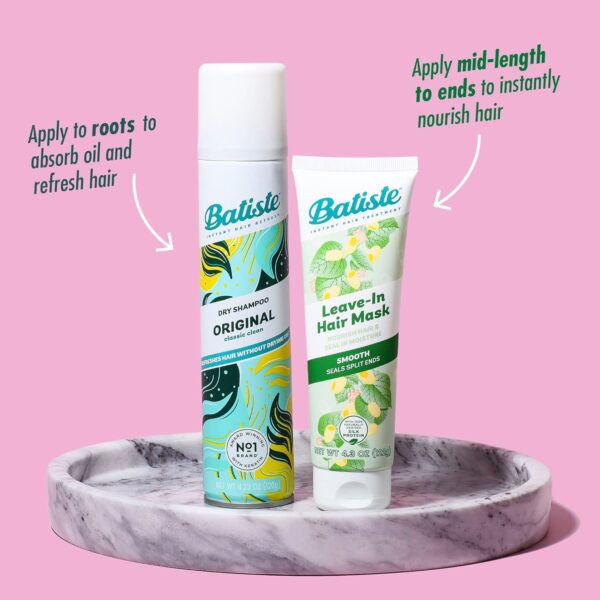 Batiste Heat Protectant For Hair & Leave In Conditioner Hair Mask, Repair and Restore Formula, Hair Conditioner for Dry or Wet Hair, Infused with vitamin E for Enhancing Haircare, 4.3oz.