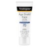 Neutrogena Age Shield Face Oil-Free Sunscreen Lotion with Broad Spectrum SPF 70, Non-Comedogenic Moisturizing Sunscreen to Help Prevent Signs of Aging, PABA-Free, 3 fl. oz (Pack of 3)