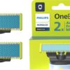 Philips Norelco OneBlade Anti Friction Blade, Genuine Replacement Blade for OneBlade Electric Shaver and Trimmer, Durable Stainless Steel, Trim, Edge and Shave, 2 Pack, QP225/80