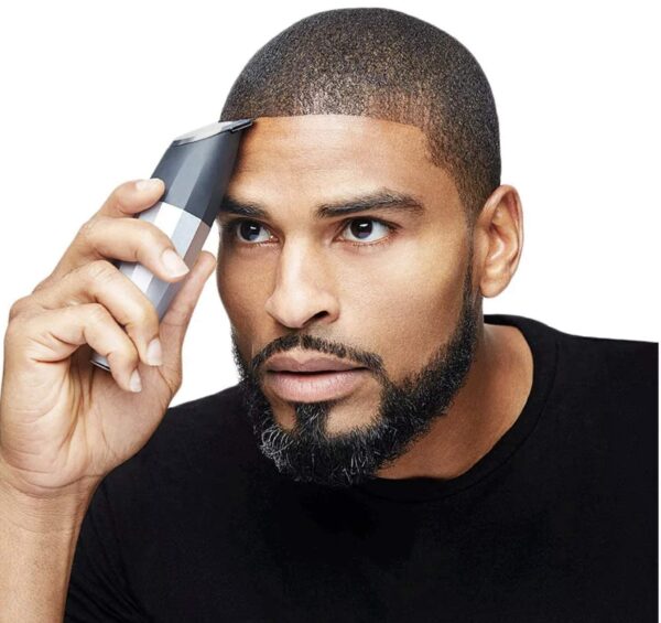 Bevel Beard Trimmer for Men - Cordless Trimmer, 6 Hour Rechargeable Battery Life, Tool Free Adjustable Zero Gapped Blade, Barber Supplies, Mustache Trimmer, Silver